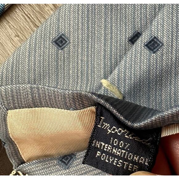 Givenchy Monsieur Vintage Mens Neck Tie Blue Pattern Imported Polyester - Picture 5 of 6